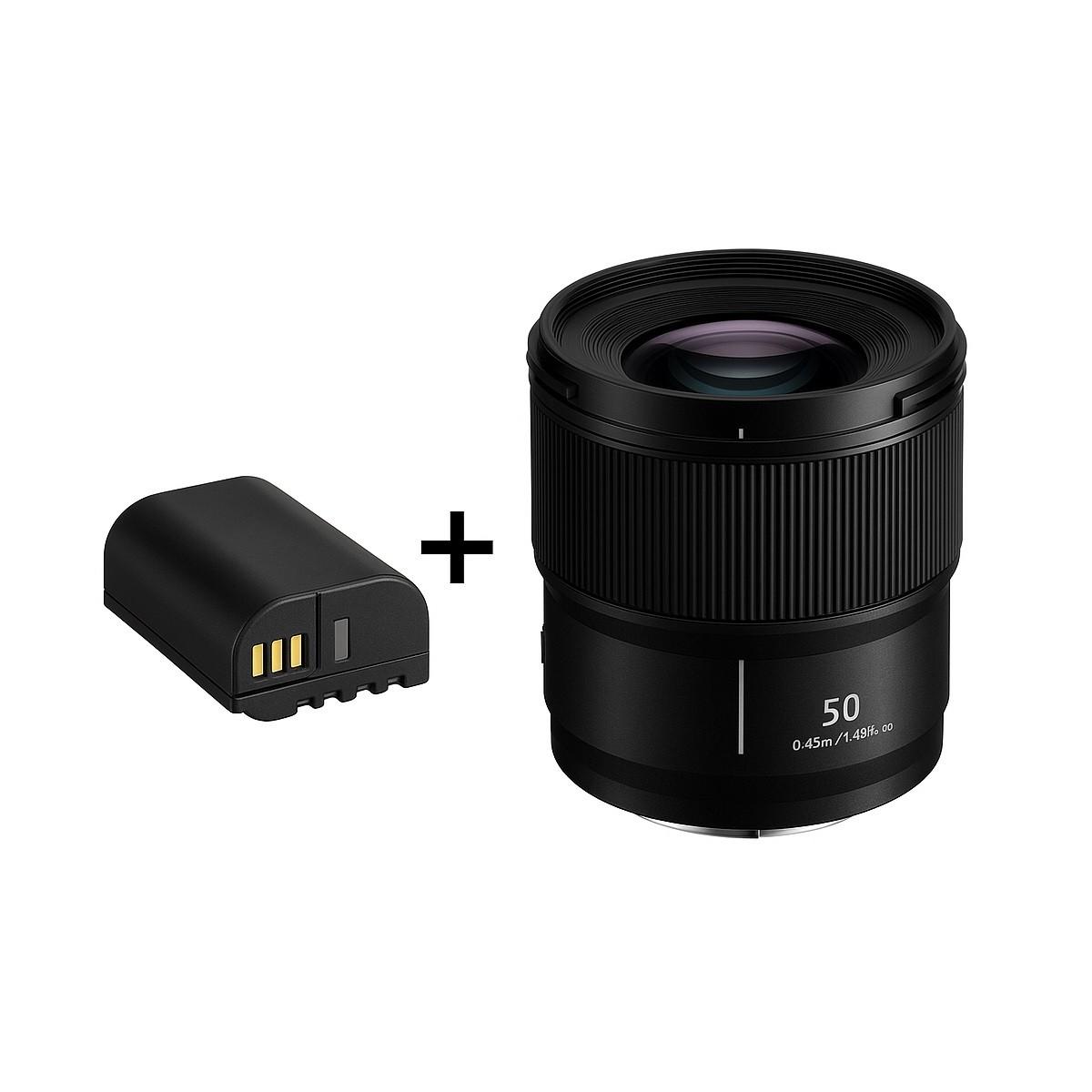 PANASONIC LUMIX S 50mm F1.8 Pack + 1 Batteria BLK 22 originale