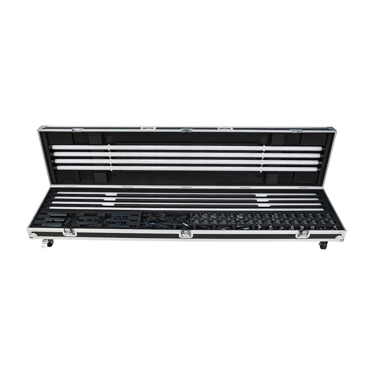 Nanlite pavotube ii 60x rgb pixel 106w 2,2 mt kit 8 pezzi con flight case rigido e accessori