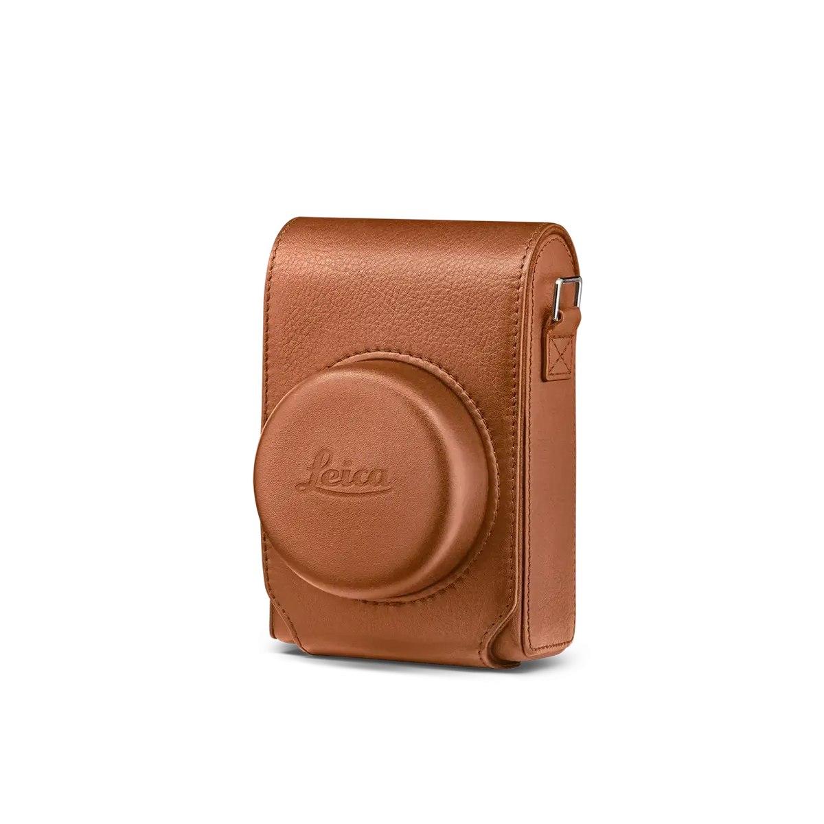 Custodia per fotocamera LEICA D-Lux 8, in pelle, cognac.