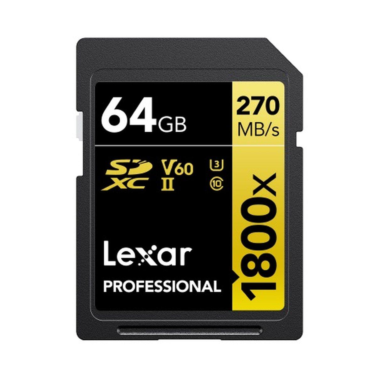 Card Lexar Sd Xc 64gb Professional 1800x