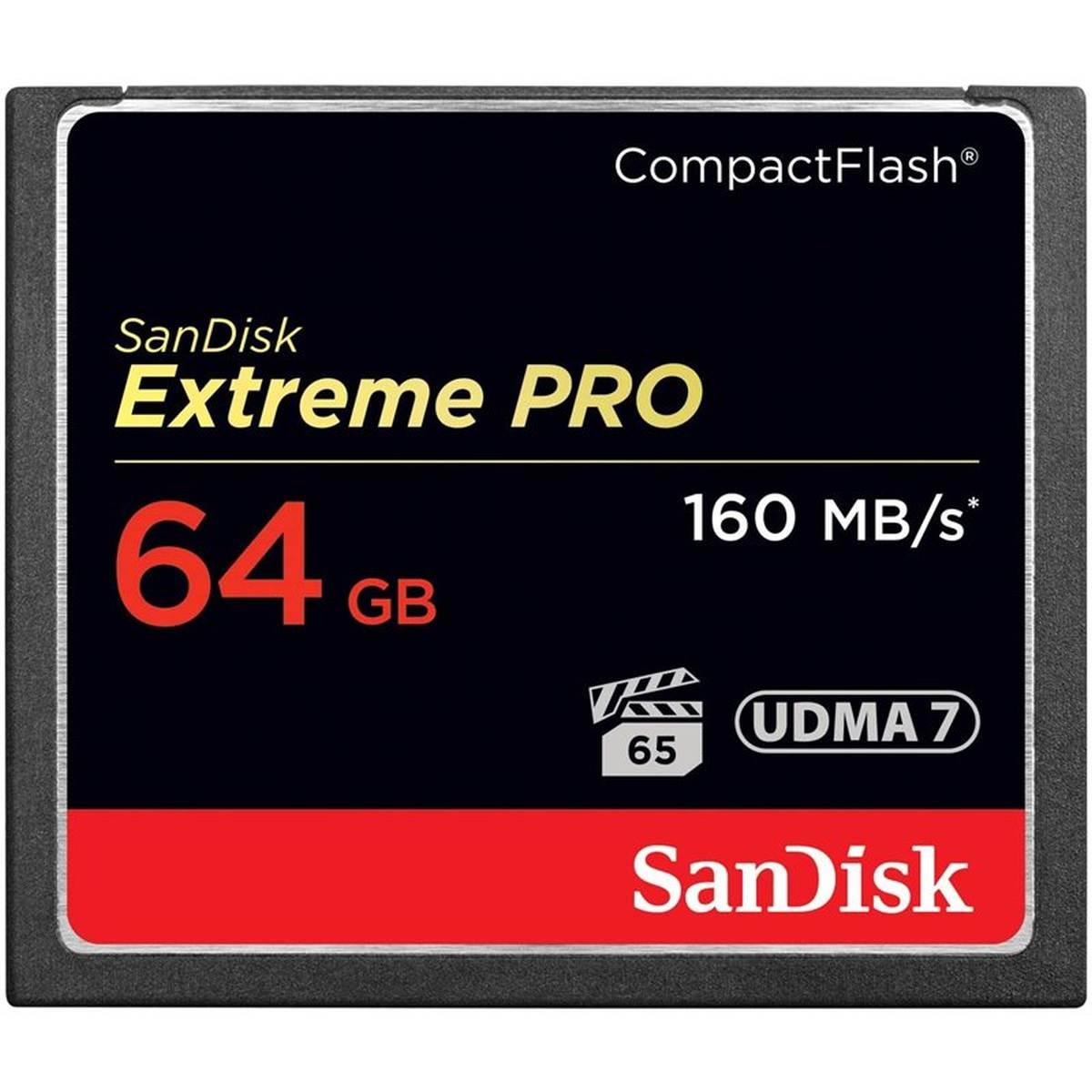 Card Sandisk Cf 64gb Extreme Pro 160 mb/s