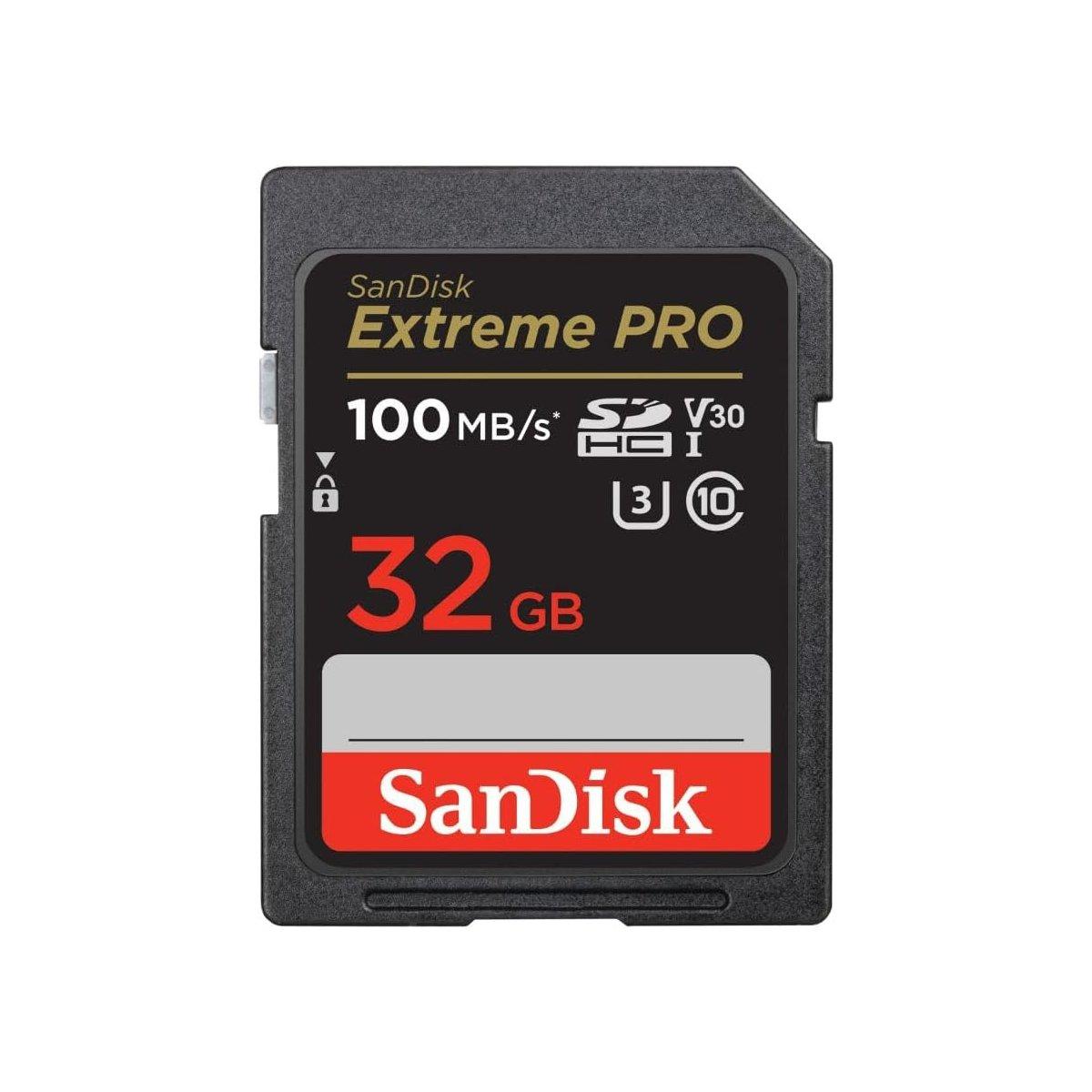 Card Sandisk SDHC 32 gb 100x Extreme Pro (u3, UHD 4K, V30,100 mb/S)