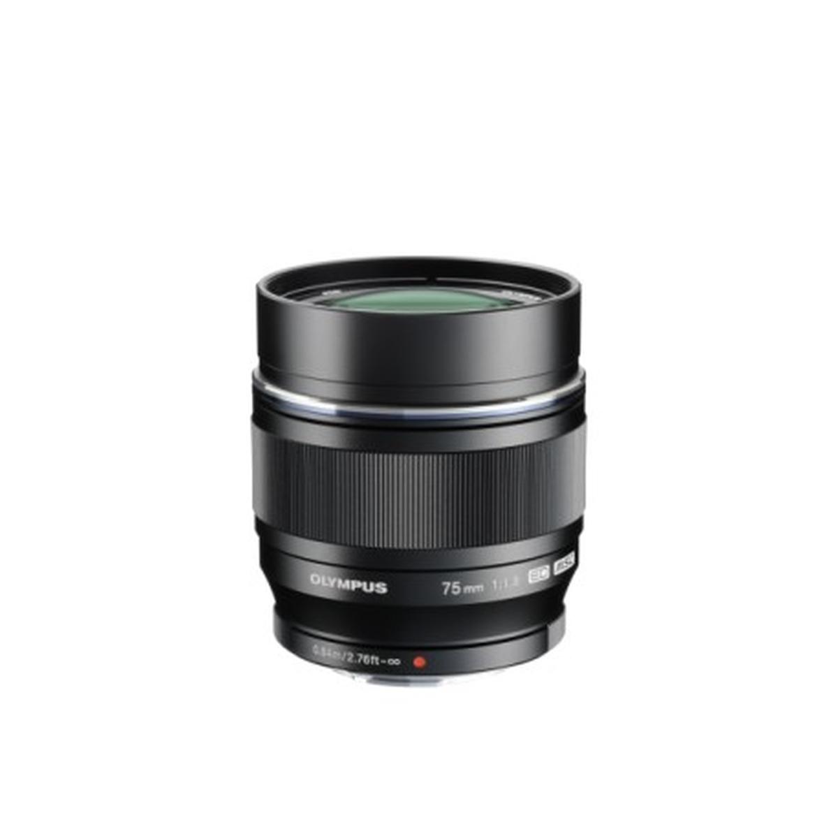 OM SYSTEM M.Zuiko Digital Ed 75mm 1:1:8 / Etm7518 Black - Obiettivo micro 4/3