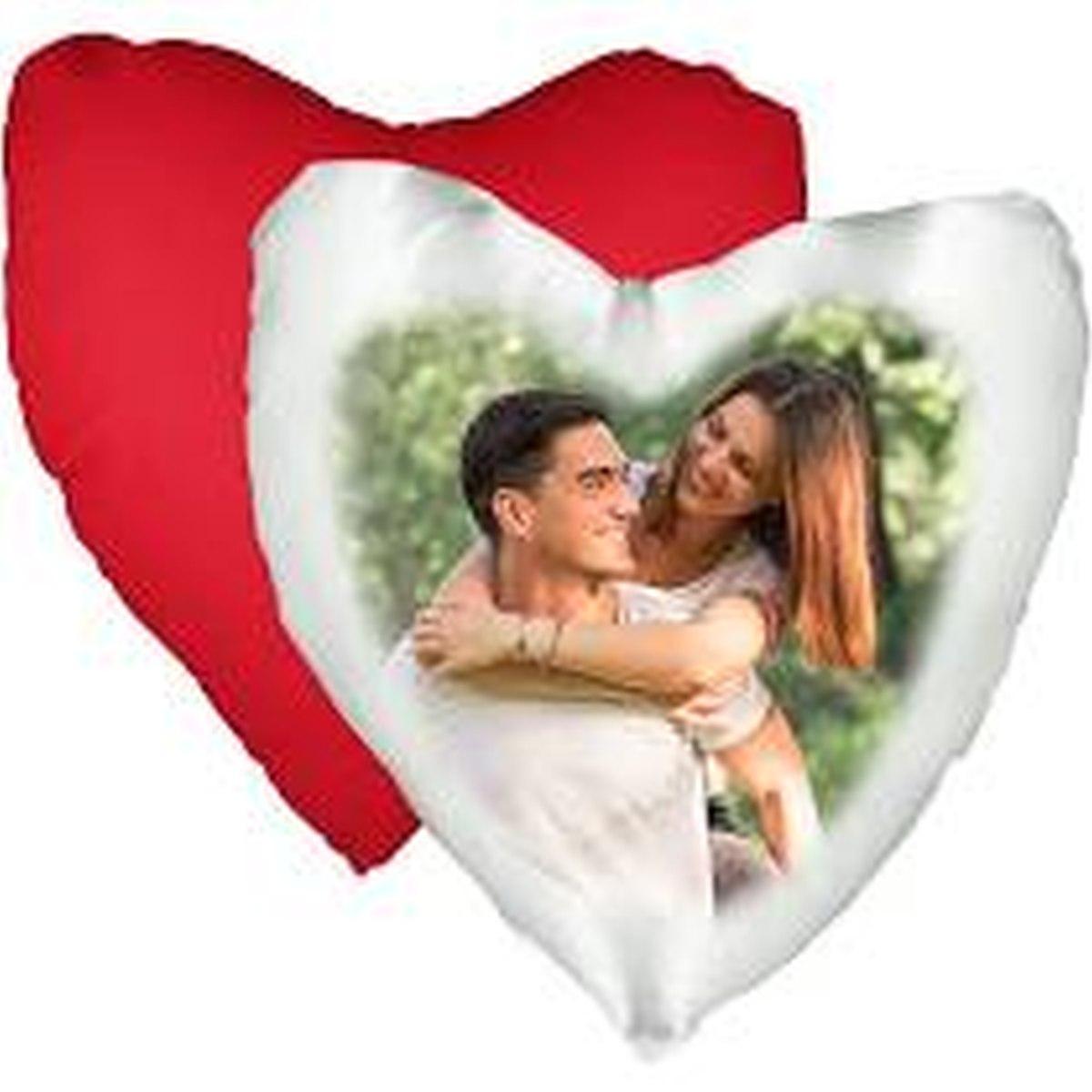 Cuscino Cuore Con Retro Rosso 40x40- Gadget Personalizzati