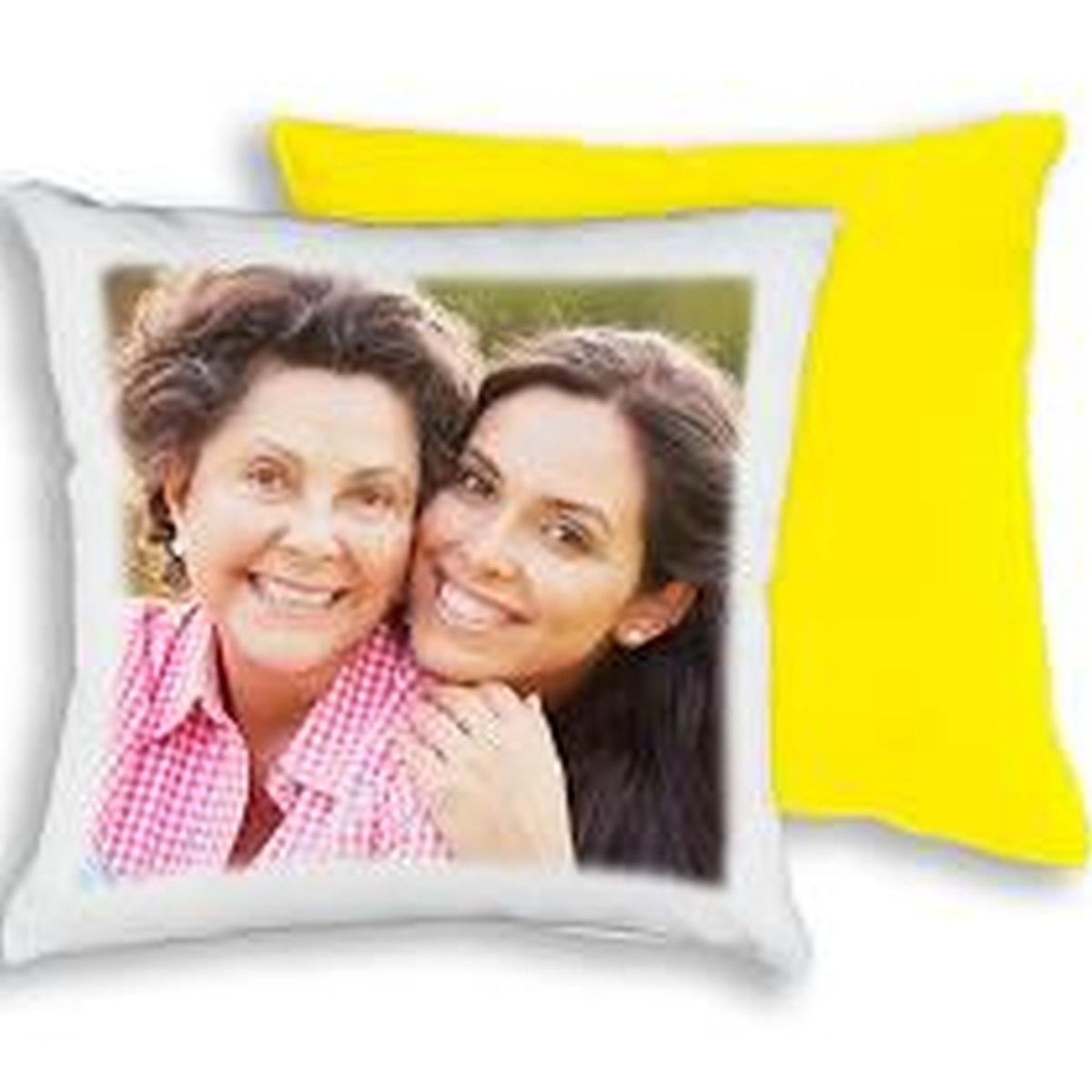 Cuscino Quadrato Con Retro Giallo 40x40- Gadget Personalizzati