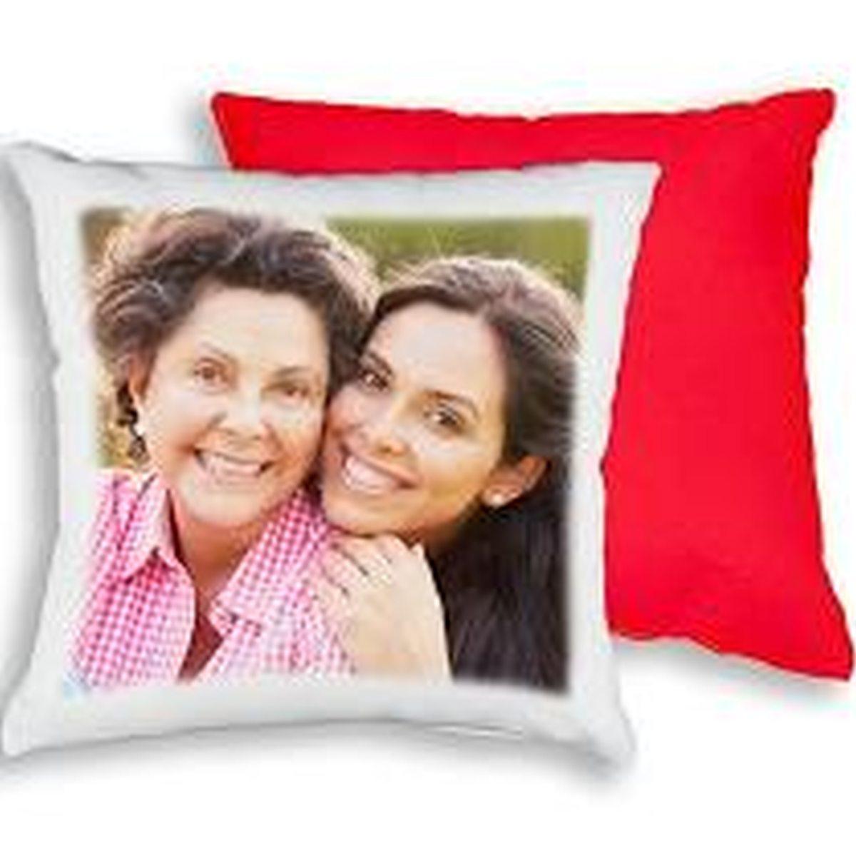 Cuscino Quadrato Con Retro Rosso 40x40- Gadget Personalizzati