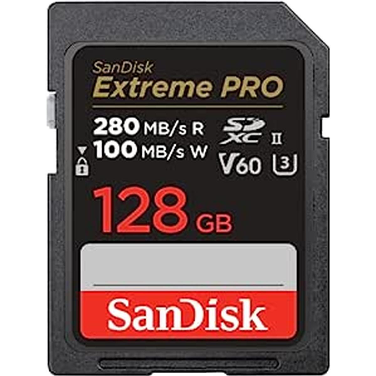 Card SanDisk 128GB Extreme PRO scheda SDXC fino a 280 MB/s UHS-II Class 10 U3 V60