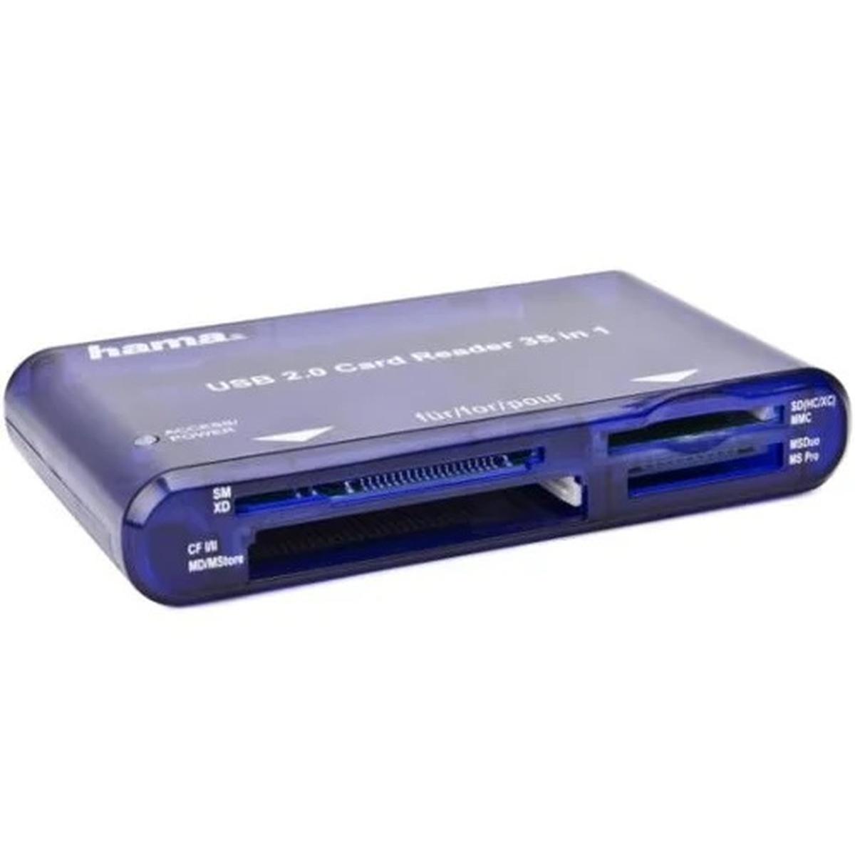Lettore Di Card Hama Usb 2.0 MULTIPLO- SD/SDHC/SDXC/CF I/II-MEMORY STICK PRO/PRO DUO/ XD/ SMART MEDIA/