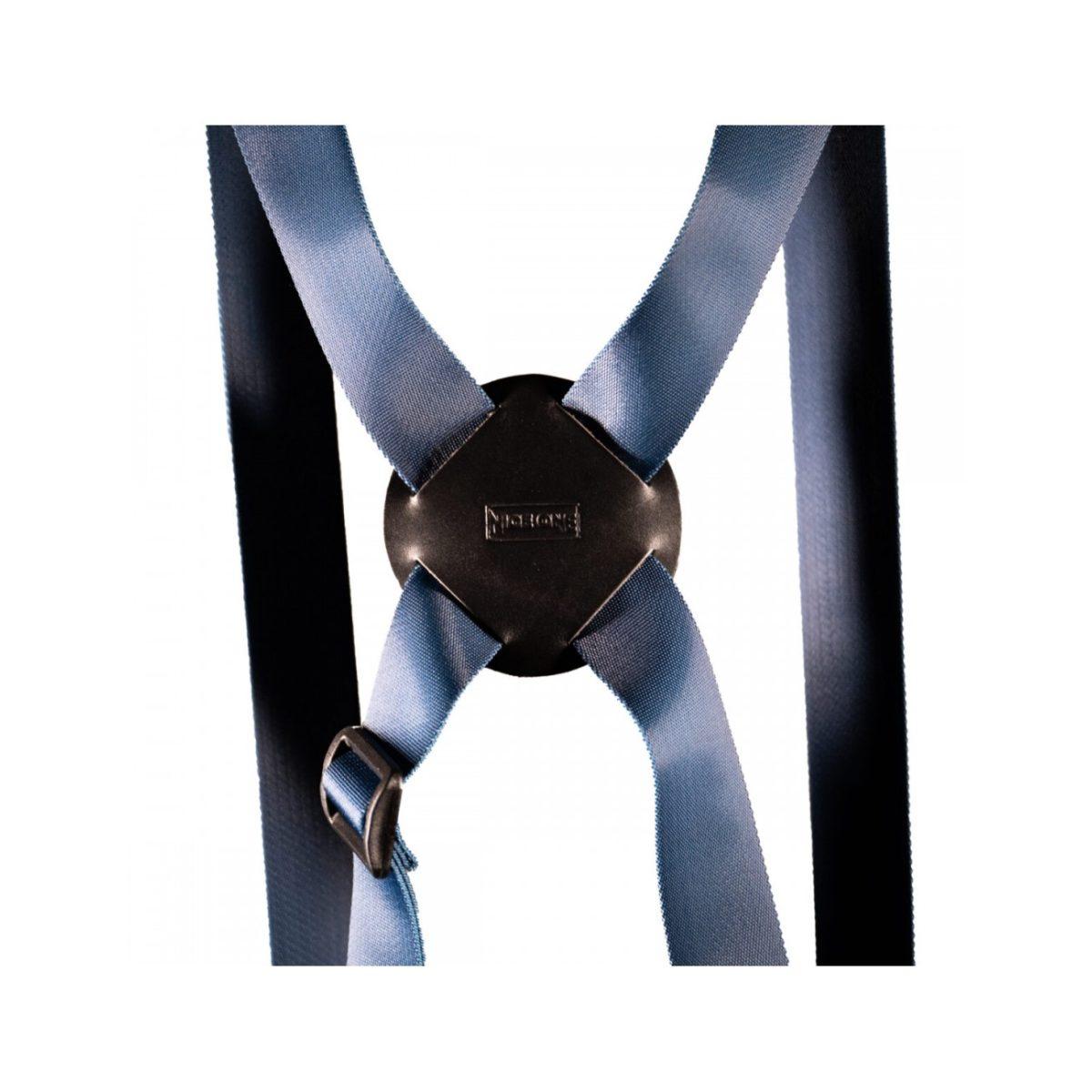 Tracolla NICE ONE Power Easy Doppia, tessuto e pelle- Blu