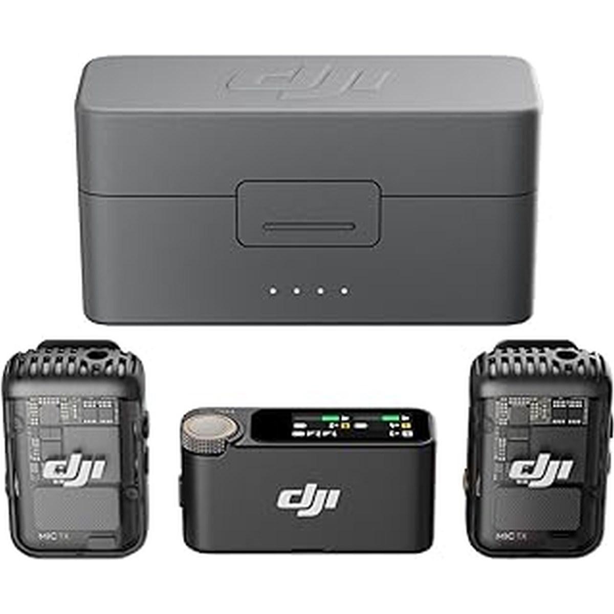 DJI Mic 2 (2 TX + 1 RX + Charging Case) - Microfono Wireless Compatto DJI Garanzia Nital 2 Anni