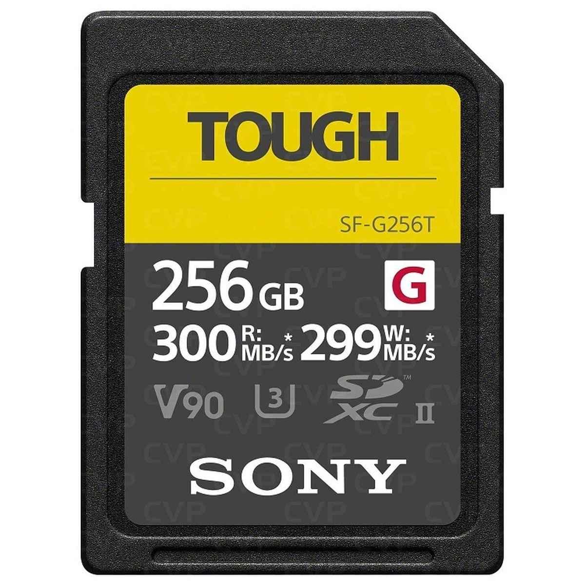 Sony sd xc 256gb serie g tough uhs-ii u3 300mbs/299mbs 4k v90 ipx68