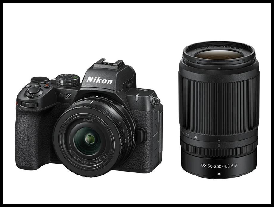 Nikon z50ii + 16-50 dx + 50-250 dx + sdxc 128gb