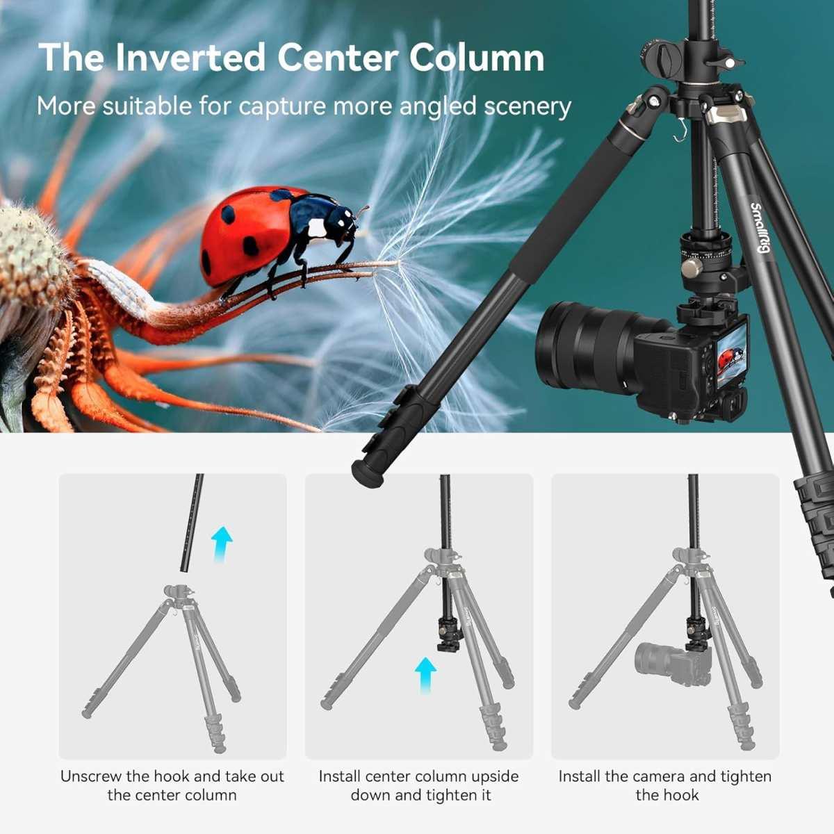 Treppiede SmallRig Lateral Center Column Tripod CT-200 - 4288 con borsa