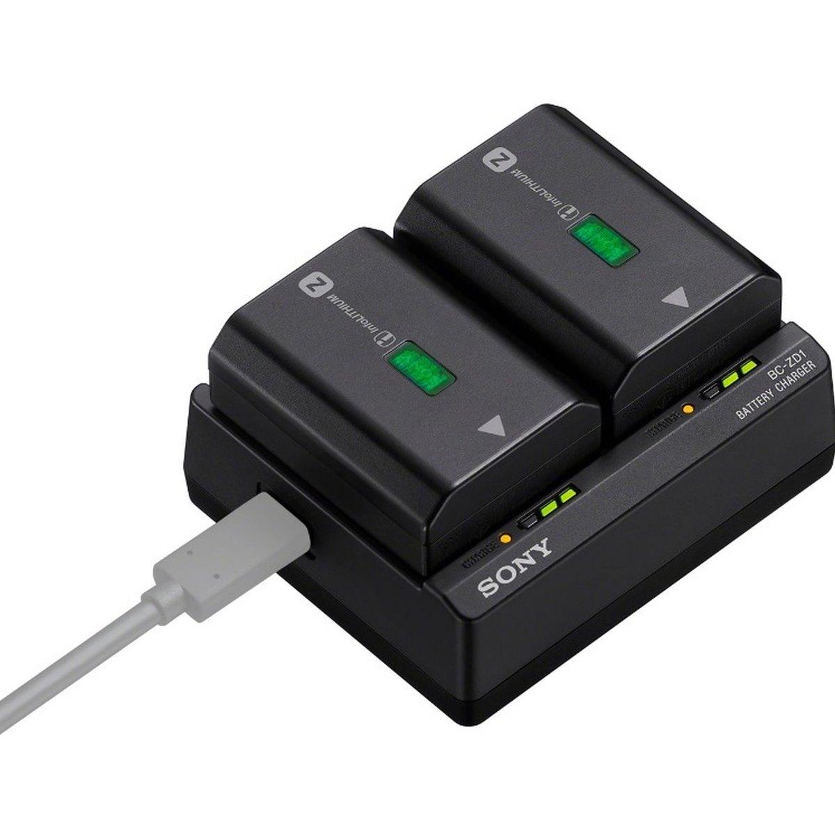 Carica batteria sony bc-zd1b per np-fz100 doppio usb power delivery