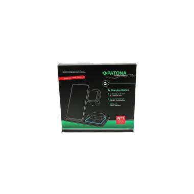 Patona 3in1 qi wireless charger for smartphone iphone watch and airpods