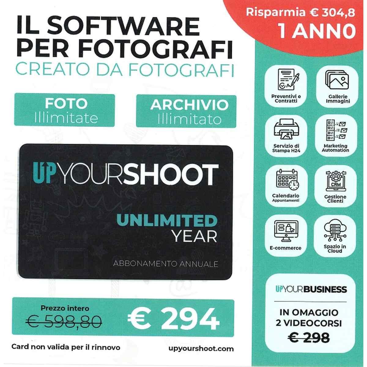 Up your shoot unlimited year 1 anno- software per fotografi