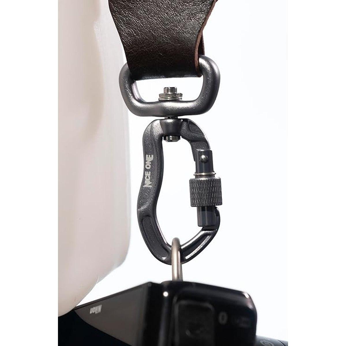 Tracolla NICE ONE Power Doppia in pelle- Testa di moro