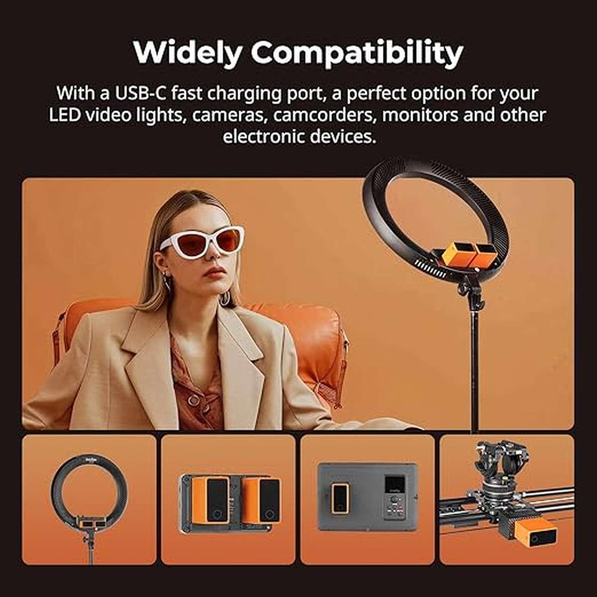 SmallRig 4576 batteria ricaricabile USB-C NP-F970 (orange)