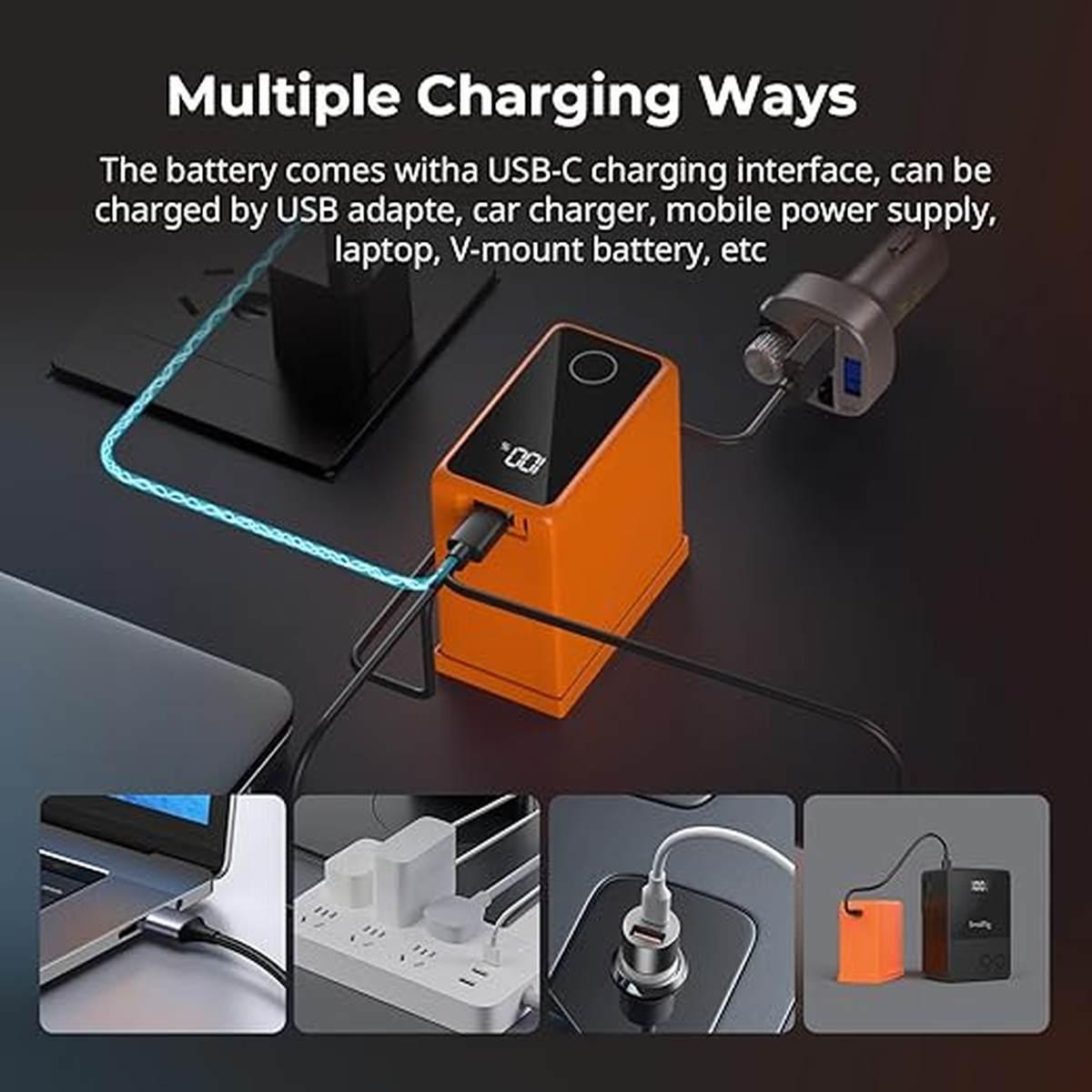 SmallRig 4576 batteria ricaricabile USB-C NP-F970 (orange)