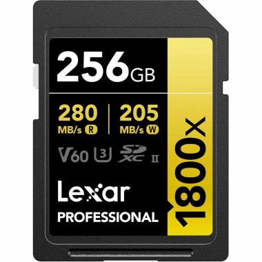 Card lexar sdxc 256gb pro 1800x sdxc uhs-ii