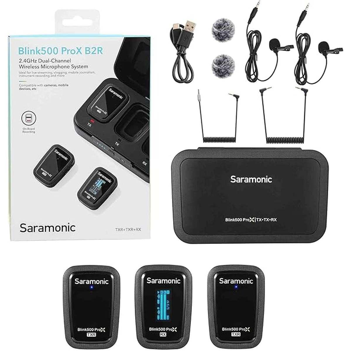 Microfono saramonic blink 500 prox b2r- 2 pezzi di txr + 1 di rx