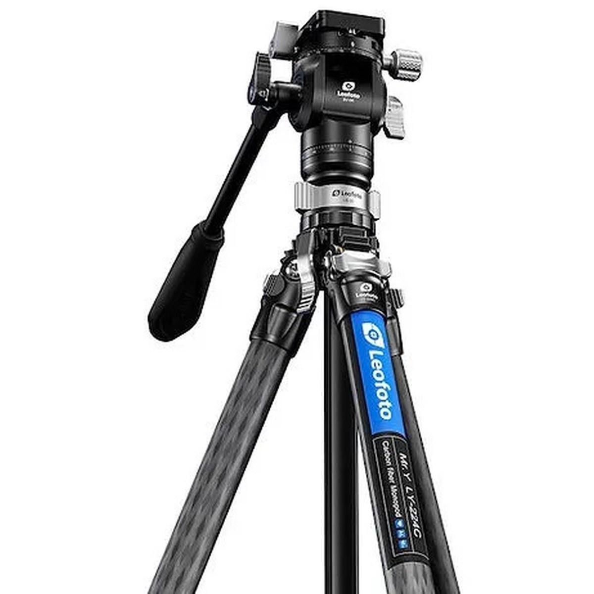 Leofoto Treppiede in Carbonio LY-224C + LB-38+BV-0R+BORSA-Garanzia 10 Anni