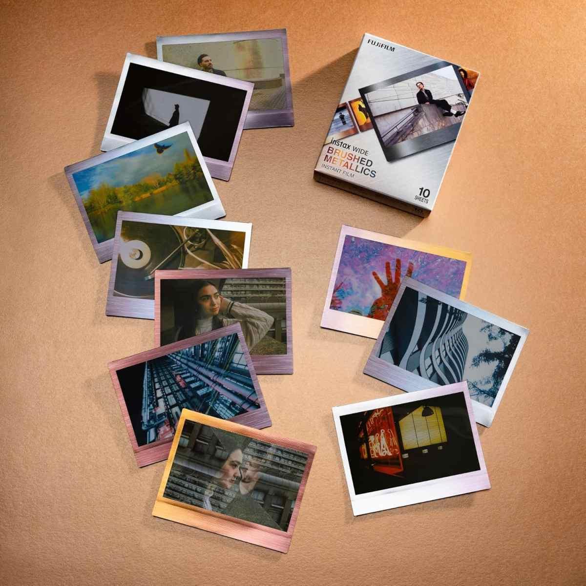 Pellicola Fujifilm Instax Wide Brushed Metal Border Confezione da 10 Foto - Pellicole istantanee