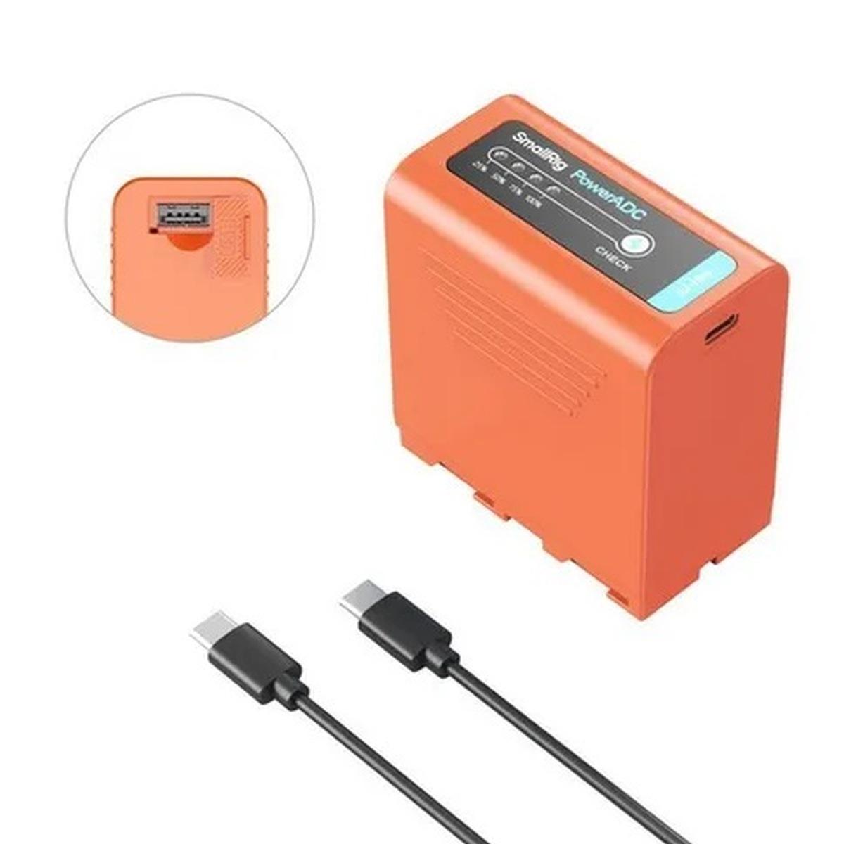 SmallRig 4972 batteria ricaricabile USB-C NP-F970 Orange