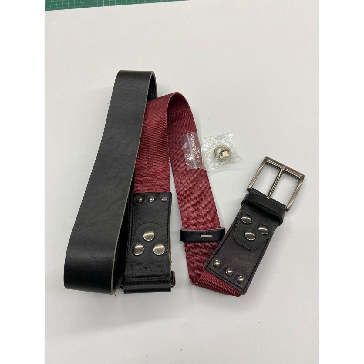 Tracolla Nice One Singola pelle nera e stoffa Bordeaux.