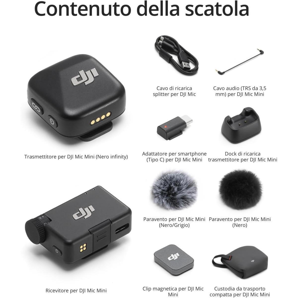 DJI Mic Mini - Microfono wireless (1 TX + 1 RX)