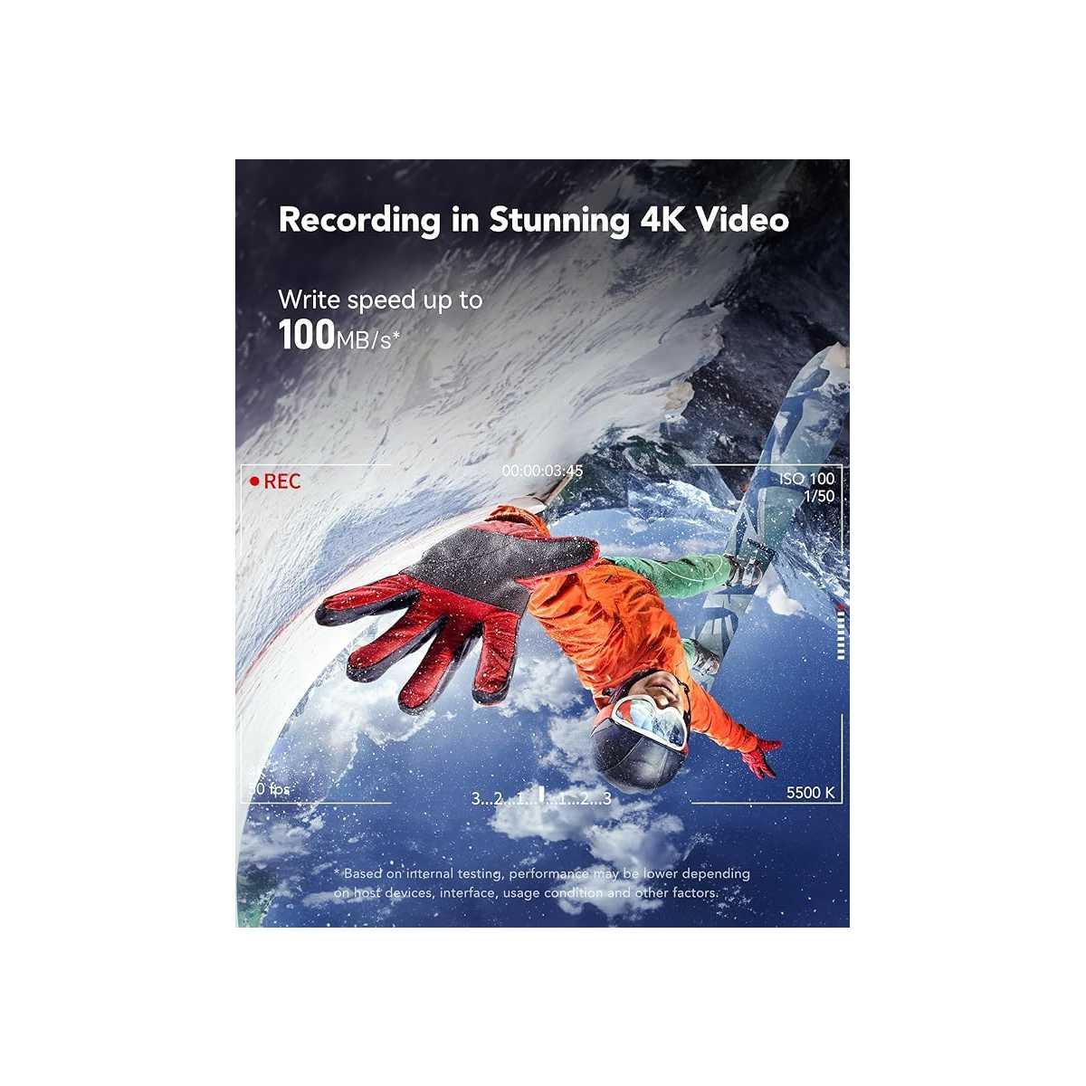 Card lexar microsdxc 64gb bipack silver plus v3 a2 write 100 mb/s read 205 mb/s