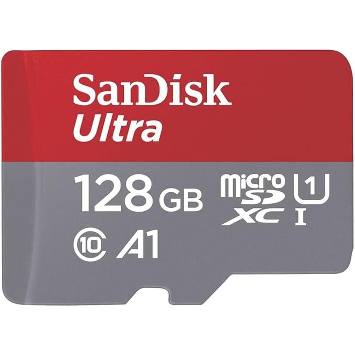 Card Sandisk Ultra Micro Sd Xc 128 gb 140mb/s (FullH) con adattatore SD