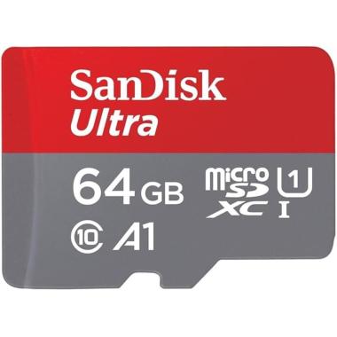 Card Sandisk Ultra Micro Sd Xc 64 gb 140mb/s (FullH) con adattatore SD