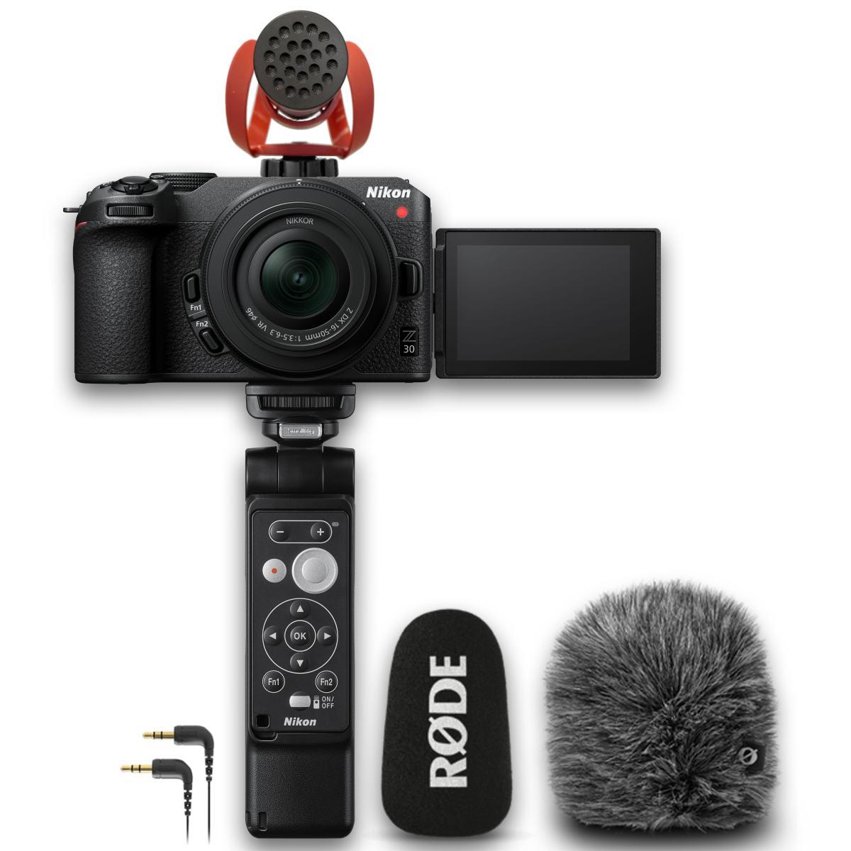 NIKON Z30 + Z DX 16-50 VR Content Creator's KIT + ML-L7 + SmallRig Tripod + Rode VideoMicro II + SD 64GB