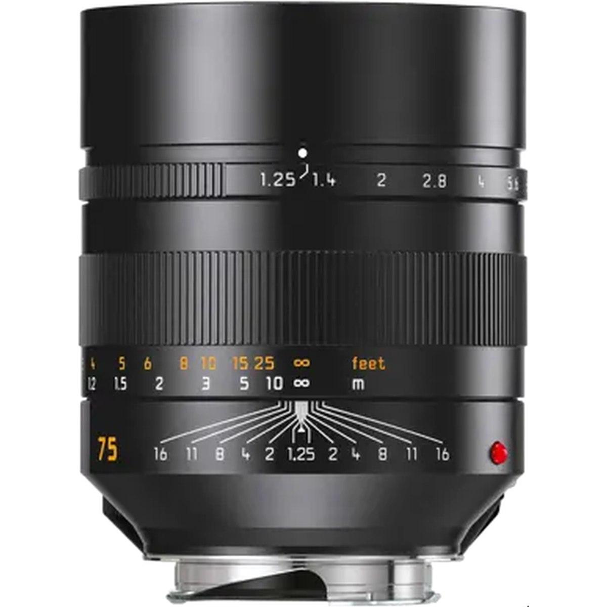 LEICA NOCTILUX-M 75 f/1.25 ASPH., black anodized finish