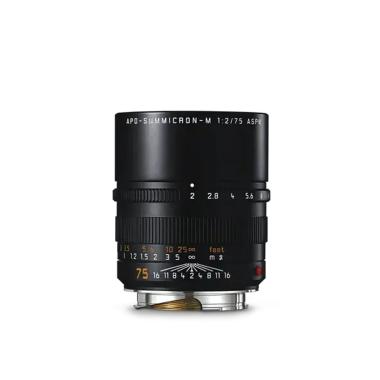 LEICA  APO-SUMMICRON-M 75 f/2 ASPH., black anodized finish