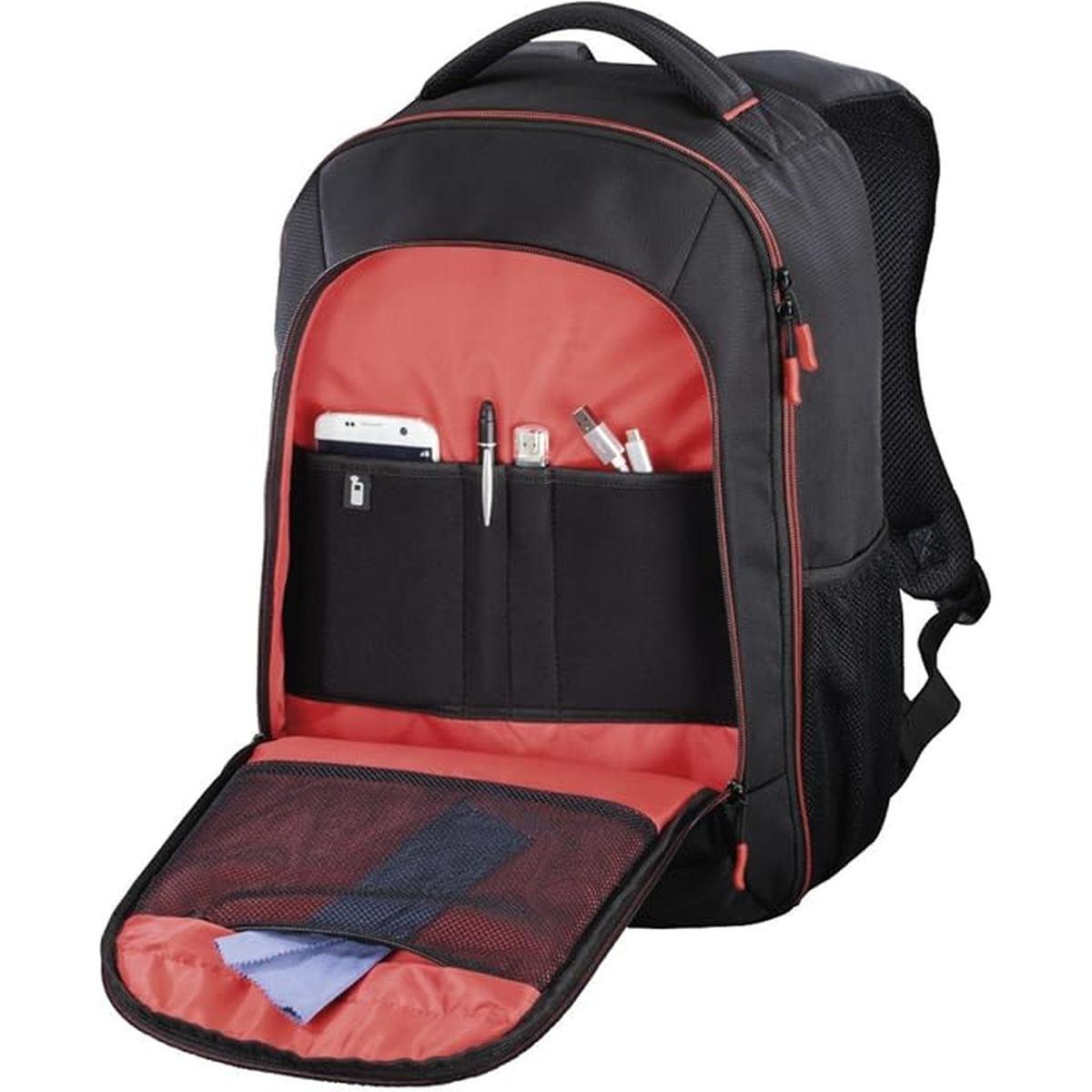 Zaino hama miami 190 nero/rosso art.139855