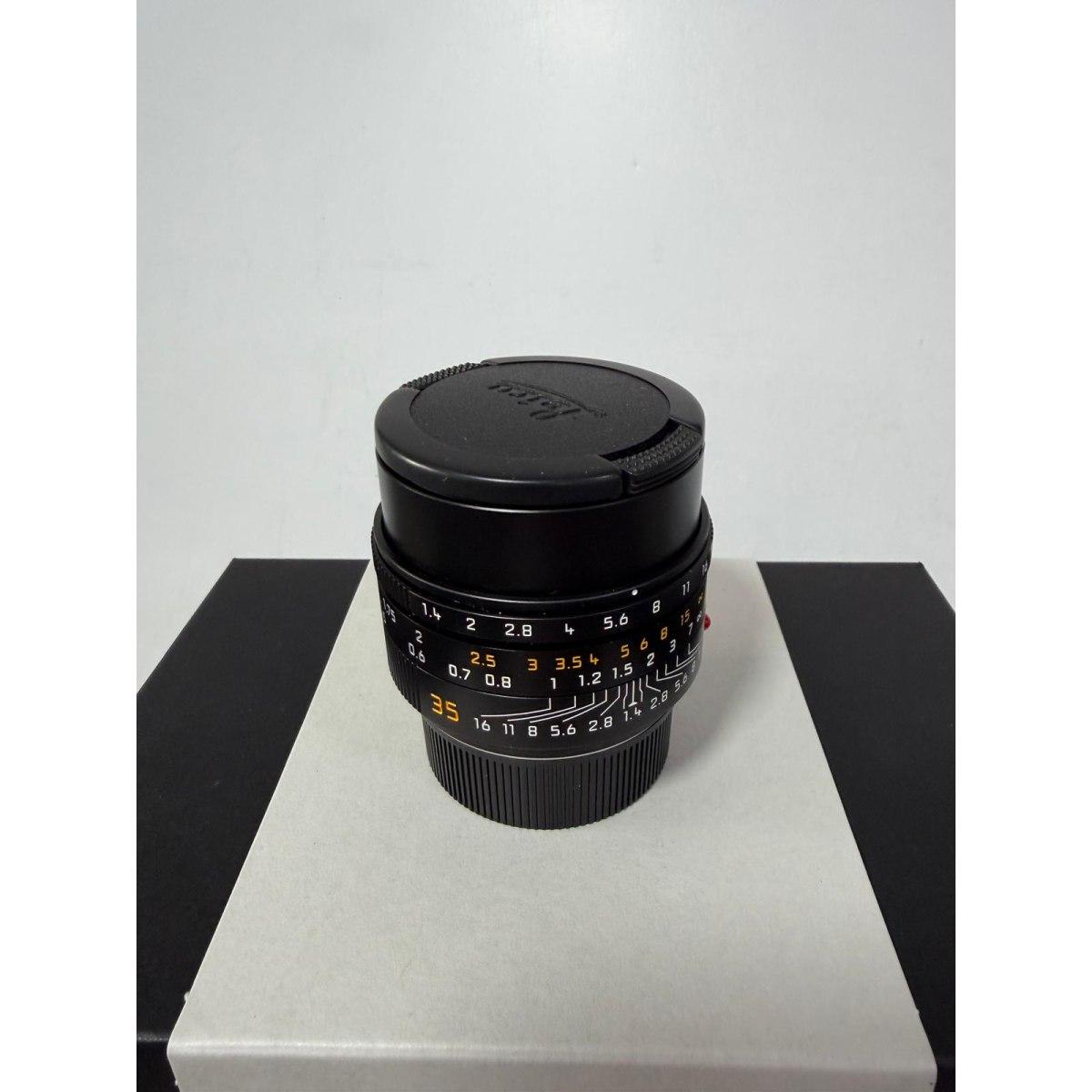 USATO LEICA SUMMILUX-M 35/f 1.4 ASPH., black anodized finish PARI AL NUOVO +OMAGGIO FILTRO UVA II E 46 LEICA- DATA ACQUISTO 18/02/2026 CON IVA 22% DEDUCIBILE