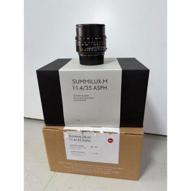 USATO LEICA SUMMILUX-M 35/f 1.4 ASPH., black anodized finish PARI AL NUOVO +OMAGGIO FILTRO UVA II E 46 LEICA- DATA ACQUISTO 18/02/2026 CON IVA 22% DEDUCIBILE