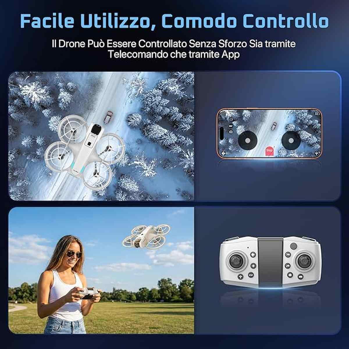 Mini Drone Rollei Fly Mini Droni con Fotocamera 720P
